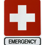 Red and White Emergency Sign